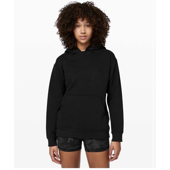 lululemon athletica Tops - Lululemon All Yours Hoodie Terry In Women's Size Large Black
